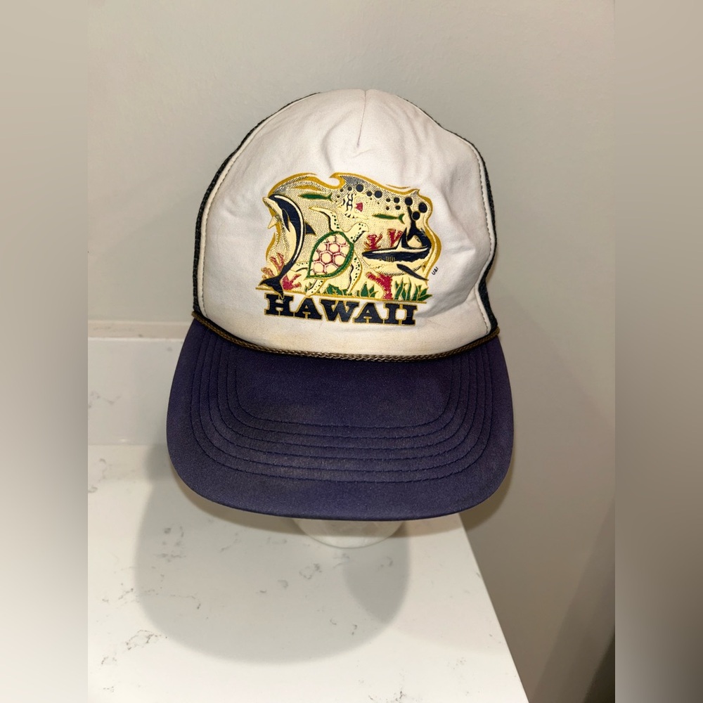 Vintage Trucker Hawaii Mesh Snapback Hat Cap OSFA